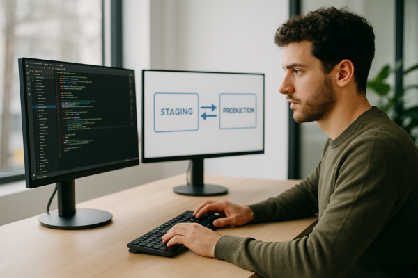 Staging Environments: Why One-Click Push/Pull is Essential for Developers